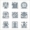 bank and finance line icons. linear set. quality vector line set such as rubber stamp, tax, growth, mail, target, archive, clock,