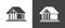 Bank governmental house icon 3d abstract vector or courthouse federal home institute building pictogram black white graphic