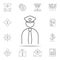 bank guard icon. Outline set of banking icons. Premium quality graphic design icon. One of the collection icons for websites, web