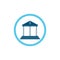 bank icon vector logo template