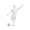 A Bank image of Men\\\'s Full Soccer Kit in Action Mockup - Crew Neck - Front View isolated on a white background