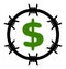 Bank Jail Raster Icon Flat Illustration