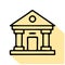 Bank line icon, vector pictogram of finance house. Courthouse illustration