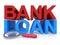 Bank loan on white