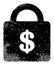 Bank Lock Scratched Icon Vector