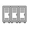 Bank locker  Line Style vector icon which can easily modify or edit