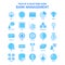 Bank Management Blue Tone Icon Pack - 25 Icon Sets