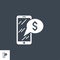 Bank Message related vector glyph icon.