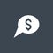 Bank Message related vector glyph icon