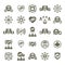 Bank and money theme vector unusual icons set, financial theme