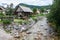 The bank of Mostnica River in Stara Fuzina village in Slovenia