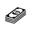 bank notes icon. Huge packs of paper money. Bundle with cash bills.