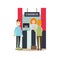 Bank people concept vector illustration in flat style