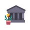 Bank potted plant coin