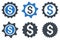 Bank Seal Flat Glyph Icons