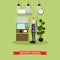 Bank security guard concept vector illustration in flat style