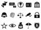 Bank security icons set