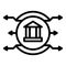 Bank smart finance icon outline vector. Online pay