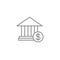 Bank thin line icon. trendy style financial and banking vector illustration.