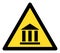 Bank Warning Flat Icon Image