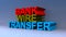 Bank wire transfer on blue