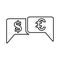 Bank, wire transfer, purchase order outline icon. Line vector design.