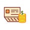 Bankbook icon, vector illustration