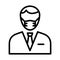 Banker Wearing mask Vector Icon which can easily modify or edit