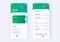 Banking app UI kit prototype. UI design of mobile finance application.