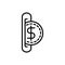 Banking coin business cash money line design