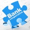 Banking concept: Bank Cooperative on puzzle background