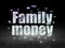 Banking concept: Family Money in grunge dark room
