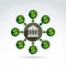 Banking credit and deposit money theme icon, vector