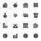 Banking, economy vector icons set