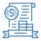 banking license doodle icon hand drawn illustration