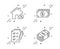 Banking, Loan house and Survey checklist icons set. Usd currency sign. Money payment, Discount percent, Report. Vector