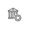 Banking operations line icon