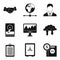 Banking protection icons set, simple style