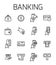 Banking related vector icon set.