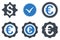 Banking Stamp Flat Glyph Icons