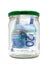 Banknote 20 euro in glass jar