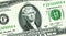 Banknote of two american dollar with portrait of Thomas Jefferson, detail