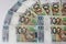Banknotes of 100 belarusian rubles laid out