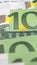 Banknotes of 100 euros close up. Vertical stories on the theme of the economy and finance of the European Union. News about euro.