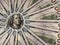 Banknotes of 100 US dollars lie in a circle. The image of Benjamin Franklin is surrounded by hundred-dollar bills. American money