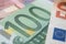 banknotes of hundred euros money