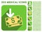 Banknotes Income Icon and Medical Longshadow Icon Set