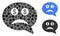 Bankrupt smiley message Composition Icon of Round Dots