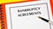 Bankruptcy agreements-text on the form of the document,