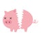 Bankruptcy broken piggy bank crisis isolated icon white background